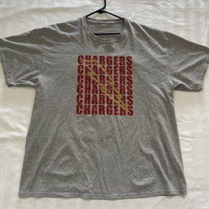 Los Angeles Chargers Mens Large Gray Short Sleeve Tee Shirt